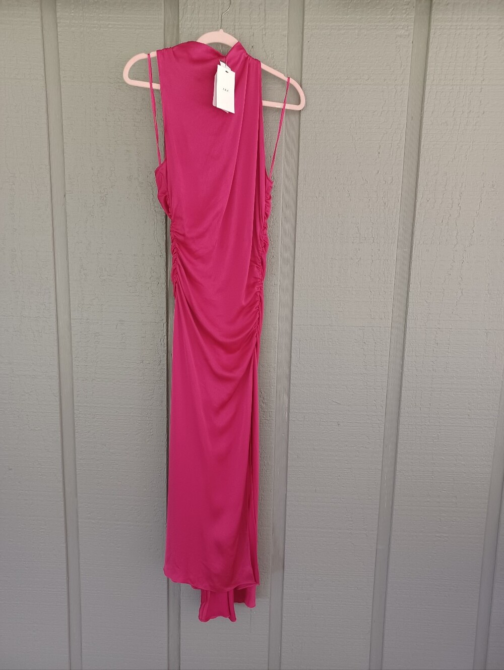 A.L.C. Inez Dress Size 6 Women Sleeveless Slit Wedding Guest In Deep Fuschia